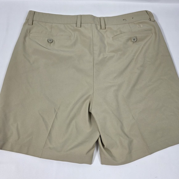 Footjoy FJ Shorts Mens W36 Khaki Pleated Chino Golf Performance Golfing Shorts - Picture 8 of 11